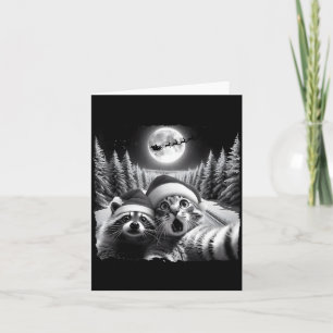 Christmas Xmas Holiday Funny Cat Taking Selfie Rac Card