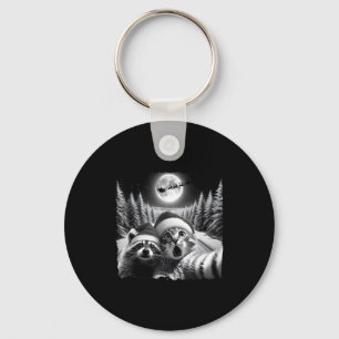 Christmas Xmas Holiday Funny Cat Taking Selfie Rac Key Ring