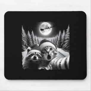 Christmas Xmas Holiday Funny Cat Taking Selfie Rac Mouse Mat