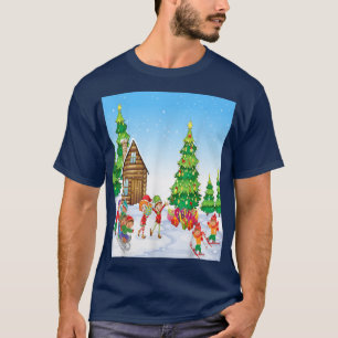Christmas Xmas Holidays Hannukah Children Twins Va T-Shirt