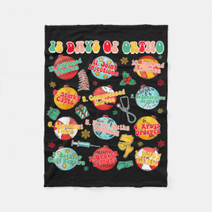 Christmas Xmas Orthopedic Nurse Ortho Squad 12 Day Fleece Blanket