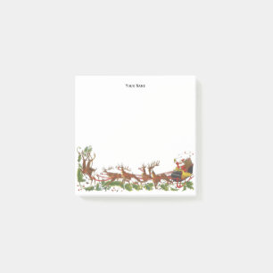 Christmas Xmas Santa Sleigh Reindeer Border Post-it Notes