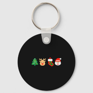 Christmas Xmas Santa, Tree, Stocking, Reindeer Des Key Ring