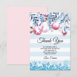 Christmas, Xmas, thank you card