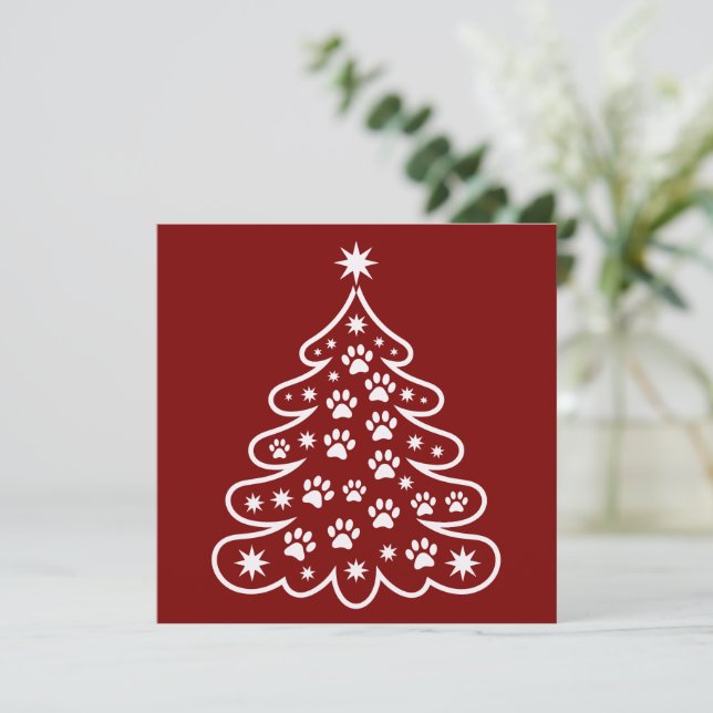 Christmas Xmas Tree Winter Merry Bright Holiday  Card (Standing Front)