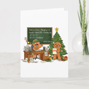 Christmas Xmas Vibes Accountant Accounting Gingerb Card