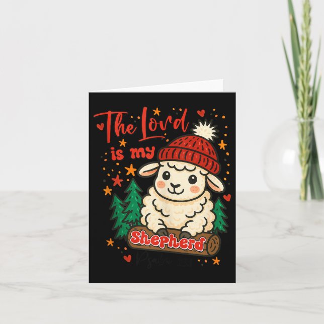 Christmas Xmas Vibes Christian The Lord Is My Shep Card (Front)