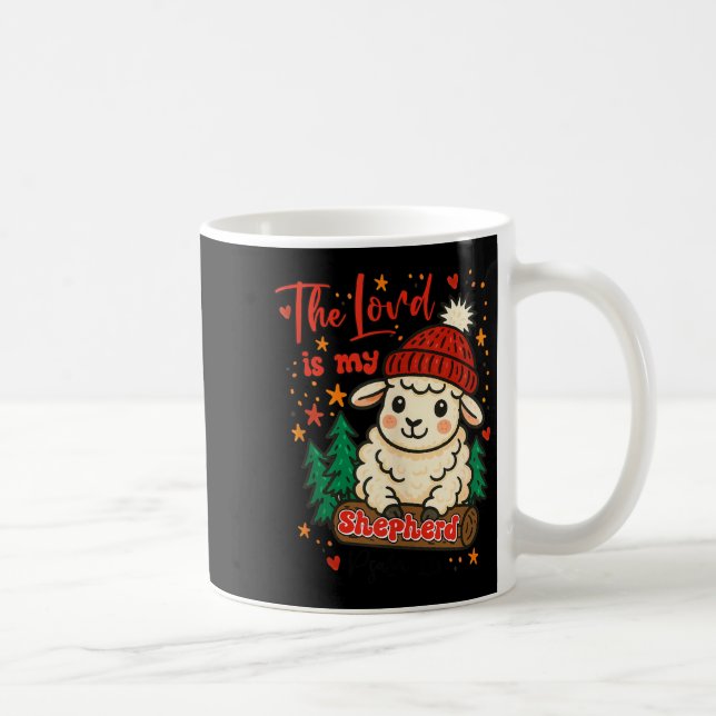 Christmas Xmas Vibes Christian The Lord Is My Shep Coffee Mug (Right)