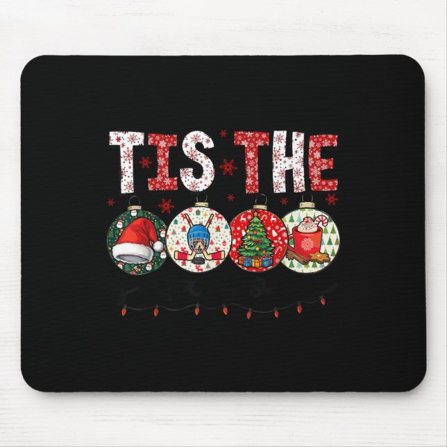 Christmas Xmas Vibes Hockey Lover Hockey Player Wi Mouse Mat (Front)
