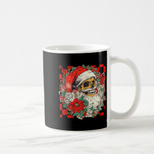 Christmas Xmas Vibes Skull Santa Lover Mistletoe H Coffee Mug