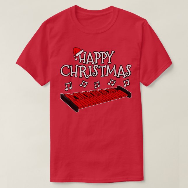 Christmas Xylophone Xylophonist Music Teacher Xmas T-Shirt (Design Front)