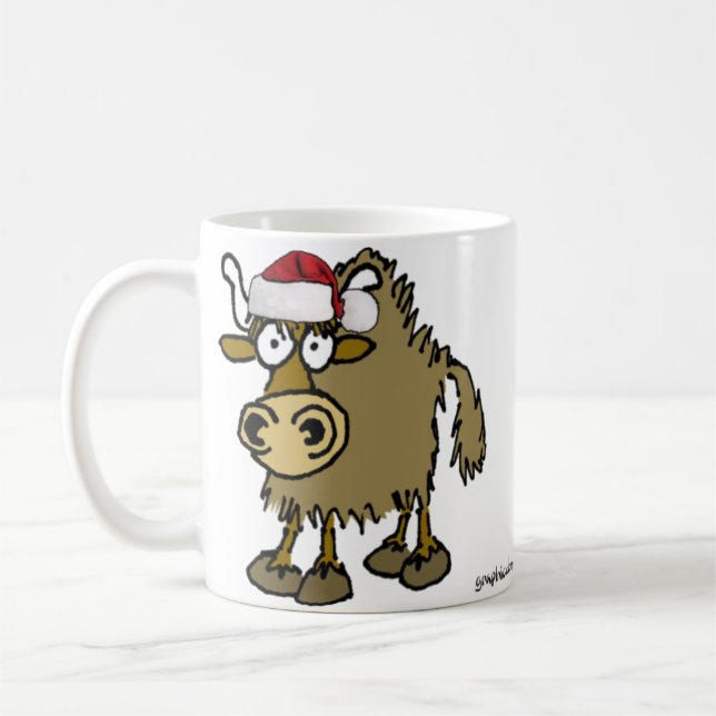 Christmas Yak Coffee Mug (Left)