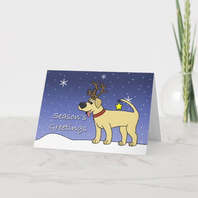 Christmas Yellow Lab Christmas Card (Front)