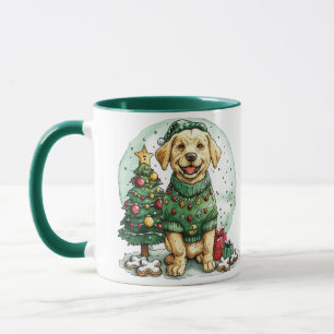 Christmas Yellow Labrador Retriever Dog Mug