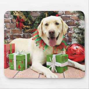 Christmas - Yellow Labrador - Strider Mouse Mat