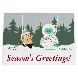 Christmas Yeti Large Gift Bag