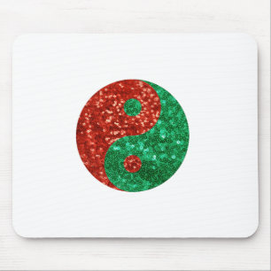 christmas yin yang mouse mat