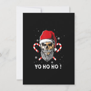 Christmas Yo ho ho Pirate Santa Funny Pyjamas Fami Invitation