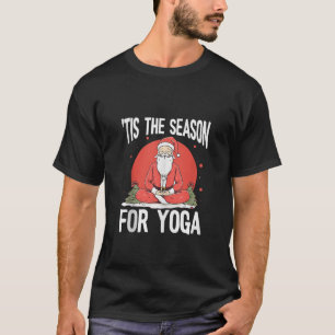 Christmas Yoga Instructor Namaste Santa Claus Medi T-Shirt