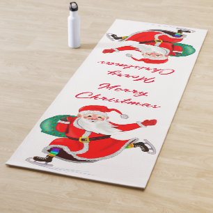 Christmas Yoga Mat Santa with Gifts For You
