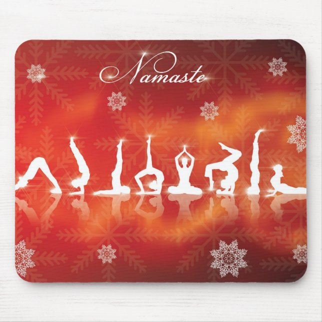 Christmas Yoga Mouse Mat (Front)