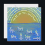 Christmas Yoga Reindeer  Holiday Card<br><div class="desc">Perfect for yogis,  these bright neon holiday cards include an illustrated image of reindeer in yoga poses. Add a personal message to the back.</div>