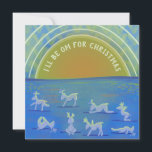Christmas Yoga Reindeer  Holiday Card<br><div class="desc">Perfect for yogis,  these bright neon holiday cards include an illustrated image of reindeer in yoga poses. Add a personal message to the back.</div>