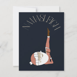 Christmas Yoga Santa Namaste Holiday New Year Card