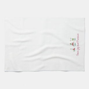 Christmas yoga  snowmen kitchen towel