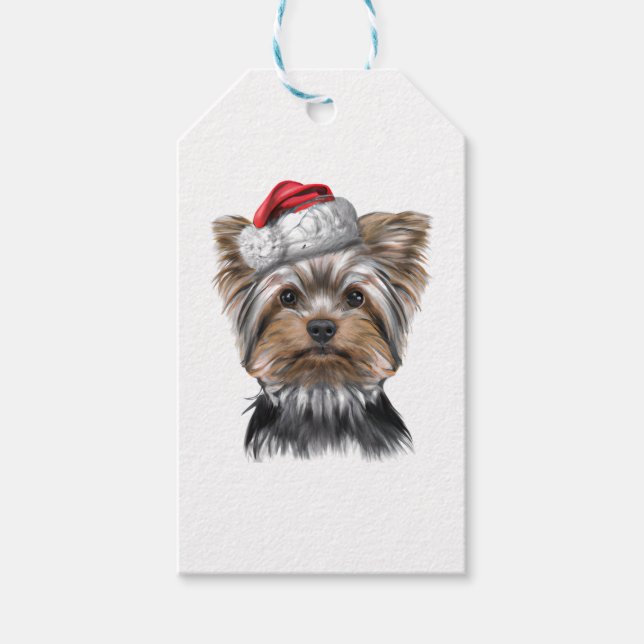 Christmas Yorkie   Gift Tags (Front)