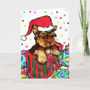 CHRISTMAS YORKIE HOLIDAY CARD