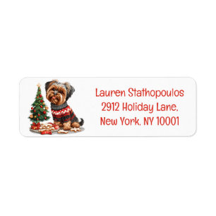 Christmas Yorkshire Terrier Dogs