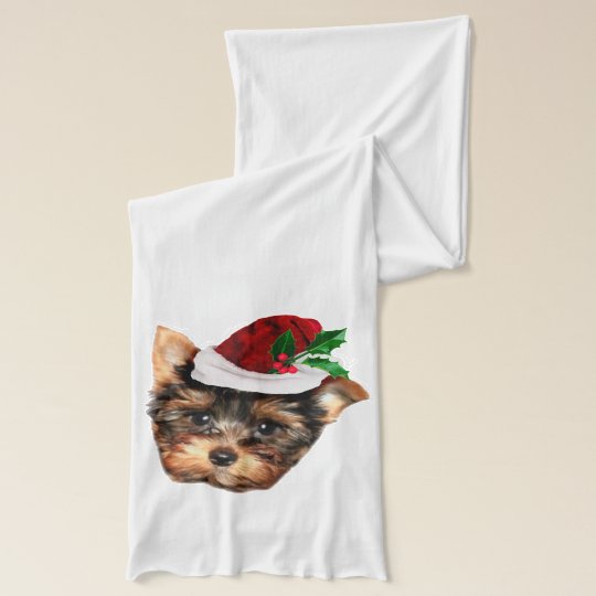 Christmas Yorkshire Terrier Scarf