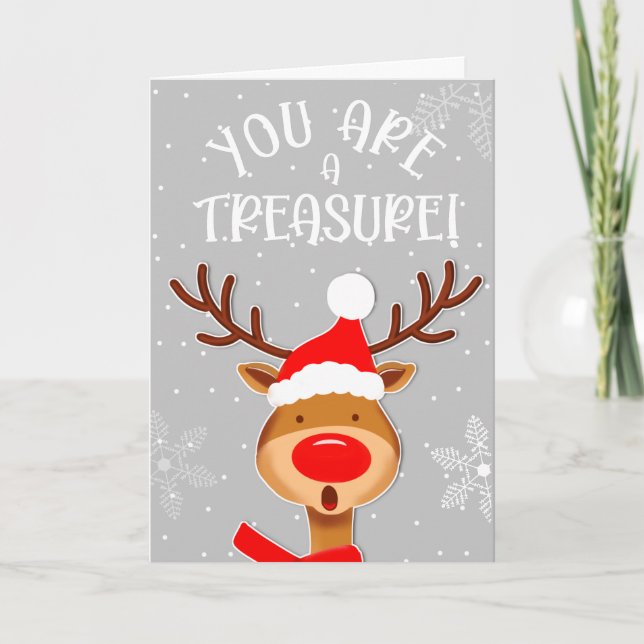 CHRISTMAS  YOU ARE A TREASURE CARD (Front)