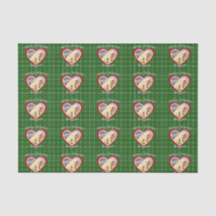 Christmas your pet photo custom text pattern tissue paper
