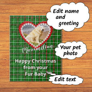 Christmas your pet photo personalised jigsaw puzzle