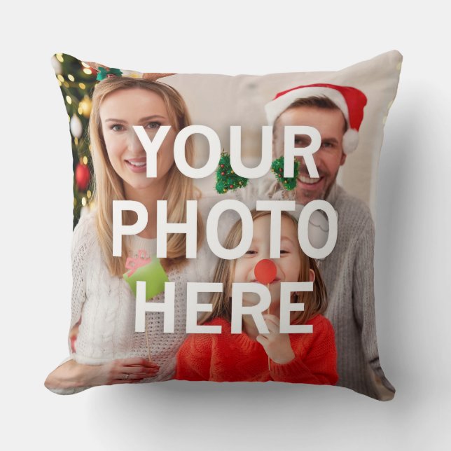 Christmas Your Photo Here Cushion (Front)