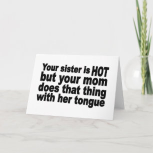 christmas your sister is hot xmas funny humor holiday card