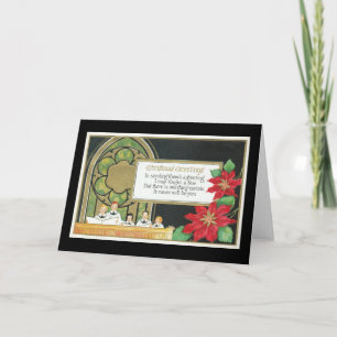 Christmas Youth Choir, Church, Poinsettia Holiday Card
