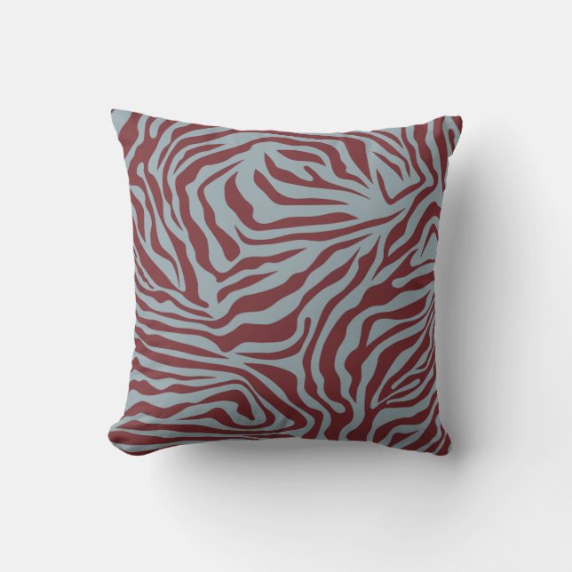 Christmas Zebra Pattern Festive Animal Print Cushion (Front)