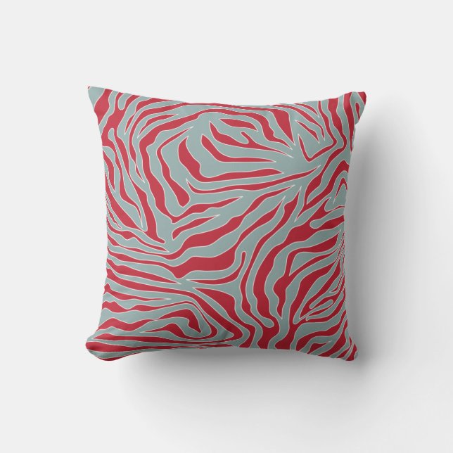 Christmas Zebra Print Wild Animal Print Pattern Cushion (Front)