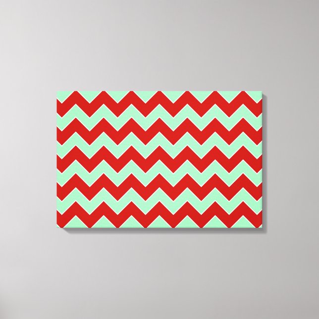 Christmas Zigzag Canvas Print (Front)