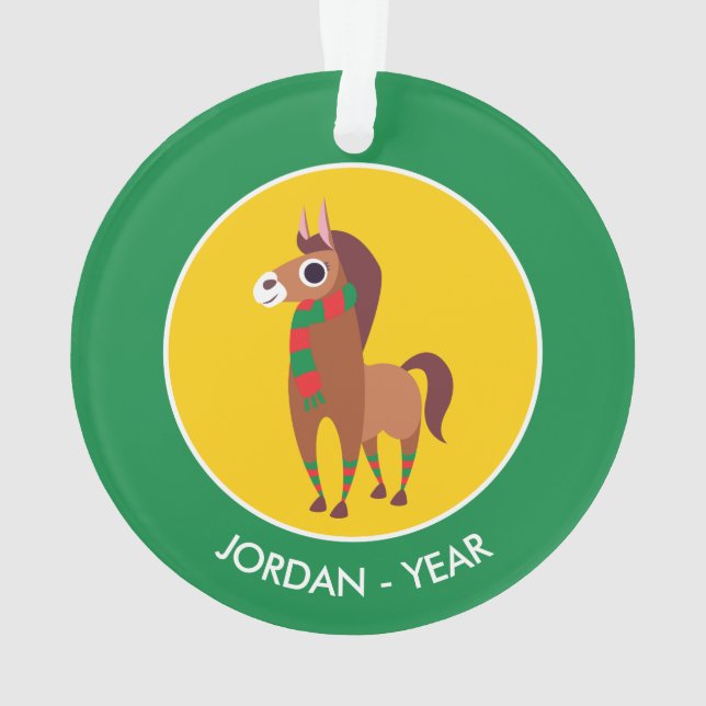 Christmas Zora the Horse Ornament (Back)