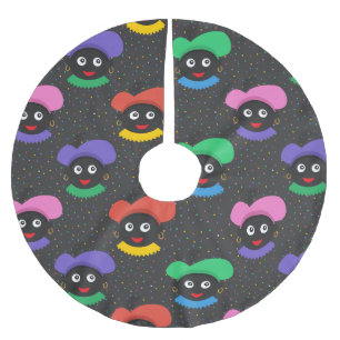 Christmas Zwarte Piet Brushed Polyester Tree Skirt