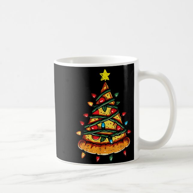 Christmas Zza Xmas Tree Funny Xmas Food Men Women  Coffee Mug (Right)