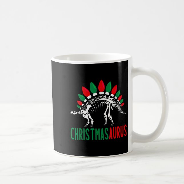 Christmasaurus Cute Christmas Dinosaur Tree Rex Di Coffee Mug (Right)
