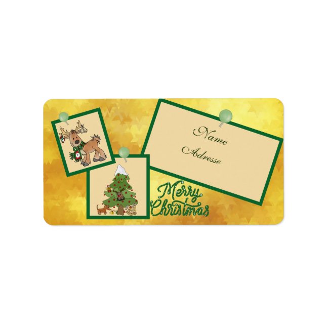 Christmasbild  adressaufkleber label (Front)