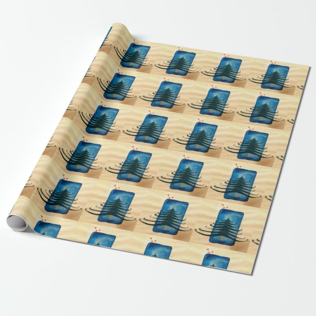 Christmass New Year Wrapping Paper (Unrolled)