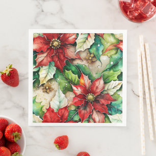 Christmassy Florals 01 Napkin
