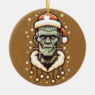 Christmassy Frankenstein Ceramic Tree Decoration